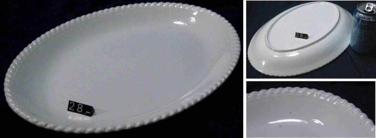 28 BANDEJA CERAMICA BLANCA